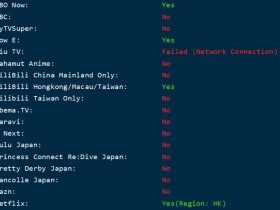 Netflix/HBO/Disney+/Bilibili(港澳台)流媒体解锁检测一键脚本