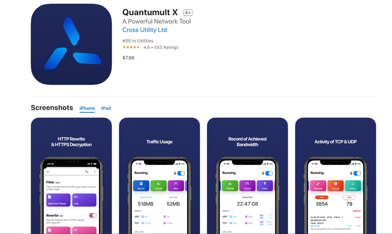 Quantumult X (圈X) 使用教程/分流-苹果手机V2ray/SSR客户端
